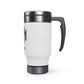 Mass of Man Stainless Steel Travel Mug with Handle, 14oz